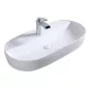 Arezzo design Mesna porcelán mosdótál 80x40 cm csaplyukkal, fényes fehér AR-432