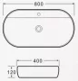 Arezzo design Mesna porcelán mosdótál 80x40 cm csaplyukkal, fényes fehér AR-432