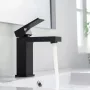 Arezzo design Cubefield egykaros mosdócsaptelep, matt fekete AR-4401B