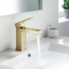   Arezzo design Cubefield egykaros mosdócsaptelep, szálcsiszolt arany AR-4401G