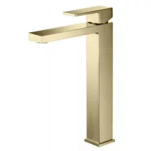   Arezzo design Cubefield egykaros magasított mosdócsaptelep, szálcsiszolt arany AR-4402G