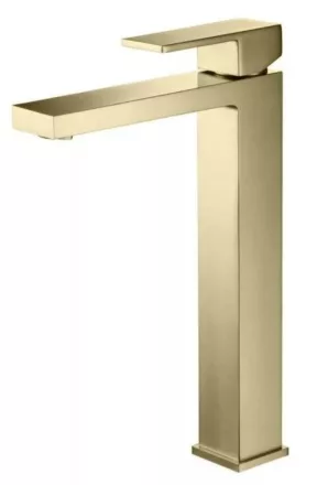 Arezzo design Cubefield egykaros magasított mosdócsaptelep, szálcsiszolt arany AR-4402G
