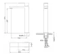 Arezzo design Cubefield egykaros magasított mosdócsaptelep, szálcsiszolt arany AR-4402G
