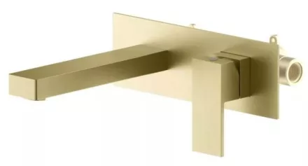 Arezzo design Cubefield szögletes fali mosdócsaptelep, szálcsiszolt arany AR-4403G