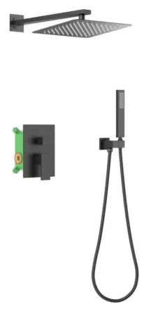 Arezzo design Cubefield falsík alatti zuhanycsaptelep szett, matt fekete AR-4405B