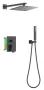 Arezzo design Cubefield falsík alatti zuhanycsaptelep szett, matt fekete AR-4405B