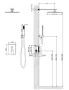 Arezzo design Cubefield falsík alatti zuhanycsaptelep szett, króm AR-4405CR