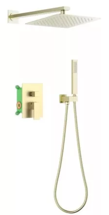 Arezzo design Cubefield falsík alatti zuhanycsaptelep szett, szálcsiszolt arany AR-4405G