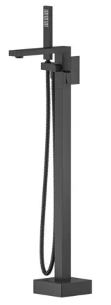 Arezzo design Cubefield szabadonálló kádcsaptelep kézizuhannyal, matt fekete AR-4406B