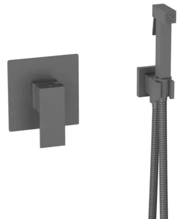 Arezzo design Cubefield falsík alatti bidé csaptelep kézizuhannyal, matt fekete AR-4407B