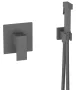 Arezzo design Cubefield falsík alatti bidé csaptelep kézizuhannyal, matt fekete AR-4407B
