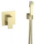 Arezzo design Cubefield falsík alatti bidé csaptelep kézizuhannyal, szálcsiszolt arany AR-4407G