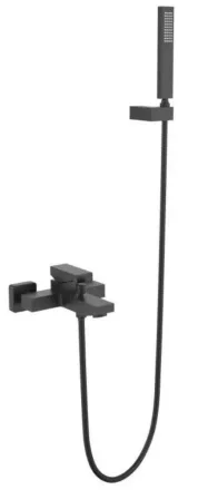 Arezzo design Cubefield kádcsaptelep szett, matt fekete AR-4410B