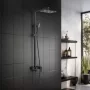 Arezzo design Cubefield 3 funkciós zuhanyrendszer behajtható kádtöltővel, matt fekete AR-4412B
