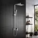 Arezzo design Cubefield 3 funkciós zuhanyrendszer behajtható kádtöltővel, fényes króm AR-4412CR