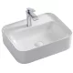 Arezzo design Fresno porcelán mosdótál 51x40 cm csaplyukkal, fényes fehér AR-453