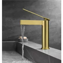   Arezzo design Elegant mosdócsaptelep, szálcsiszolt arany AR-5095BG