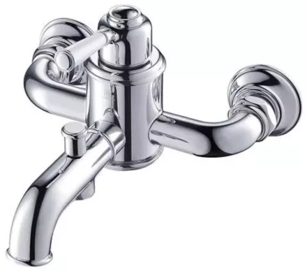 Arezzo design Oldfield kádcsaptelep fehér fogantyúval, króm AR-51020