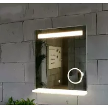   Arezzo design LED tükör világító polccal és kozmetikai tükörrel 600x800 mm AR-6080KT