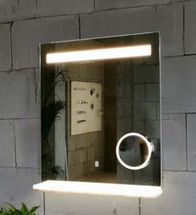 Arezzo design design, LED tükör, világító polc, kozmetikai tükörrel 600x800 mm AR-6080KT