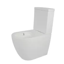 Arezzo design Arizona porcelán perem nélküli kombi WC csésze Vortex öblítéssel, fehér kivitelben