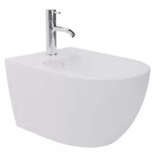   Arezzo design Arizona fali porcelán bidé csaplyukkal, Vortex öblítési technológiával, fényes fehér AR-703