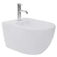 Arezzo design Arizona fali porcelán bidé csaplyukkal, Vortex öblítési technológiával, fényes fehér AR-703