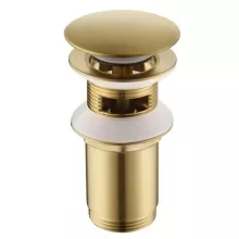   Arezzo design Click-Clack kerek mosdó leeresztő, szálcsiszolt arany AR-726G