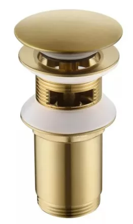 Arezzo design Click-Clack kerek mosdó leeresztő, szálcsiszolt arany AR-726G