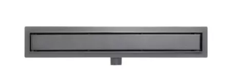 Arezzo design 2in1 800 mm rozsdamentes acél folyóka, gun metal kivitelben
