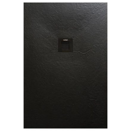 Arezzo design SOLIDSoft szögletes zuhanytálca 100x80 cm lefolyóval, fekete AR-80100B