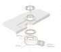 Arezzo design SOLIDSoft szögletes zuhanytálca 100x80 cm lefolyóval, beton AR-80100C