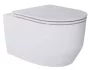 Arezzo design Kansas Vortex fali porcelán WC csésze 36x52,5 cm Rimless, fényes fehér AR-801