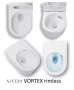 Arezzo design Kansas Vortex fali porcelán WC csésze 36x52,5 cm Rimless, fényes fehér AR-801