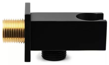 Arezzo design Rhodefield zuhanytartó gégecső fekete csatlakozóval AR-8025MB