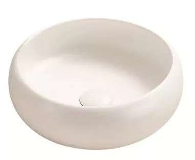 Arezzo design Soroya kerek 36x36 cm kerámia mosdótál, matt fehér kivitelben