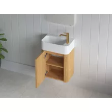 Arezzo design Sorella Solid surface kézmosó 46x28 cm, jobbos/matt fehér kivitelben