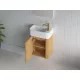 Arezzo design Sorella Solid surface kézmosó 46x28 cm, jobbos/matt fehér kivitelben