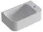 Arezzo design Sorella Solid surface kézmosó 46x28 cm, jobbos/matt fehér kivitelben