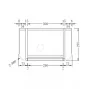 Arezzo design Sorella Solid surface kézmosó 46x28 cm, jobbos/matt fehér kivitelben