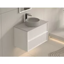 Arezzo design Savona alsószekrény 2 fiókkal 79x45 cm, matt fehér kivitelben