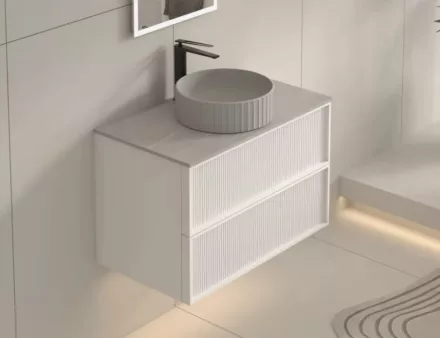 Arezzo design Savona alsószekrény 2 fiókkal 79x45 cm, matt fehér kivitelben