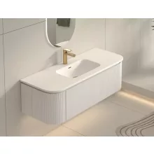 Arezzo design Sierra alsószekrény fiókkal és 2 ajtóval 120x46 cm, matt fehér kivitelben