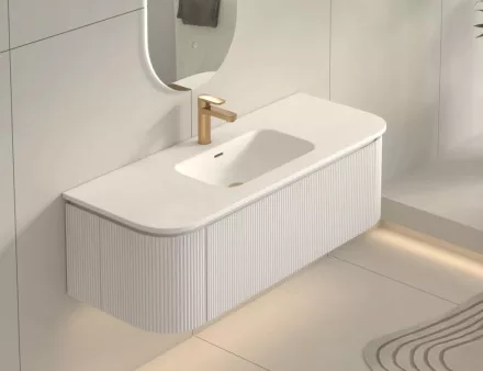 Arezzo design Sierra alsószekrény fiókkal és 2 ajtóval 120x46 cm, matt fehér kivitelben