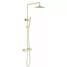  Arezzo design Astro egykaros zuhanyrendszer, szálcsiszolt arany AR-90064BG