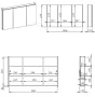 Arezzo design Basic tükrös szekrény 100 cm, 3 ajtóval AR-904655