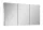 Arezzo design Basic tükrös szekrény 120 cm, 3 ajtóval AR-904656