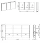 Arezzo design Basic tükrös szekrény 120 cm, 3 ajtóval AR-904656