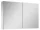 Arezzo design Medium tükrös szekrény 100 cm, Technobox-al, 2 ajtóval AR-904659