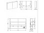 Arezzo design Medium tükrös szekrény 100 cm, Technobox-al, 2 ajtóval AR-904659